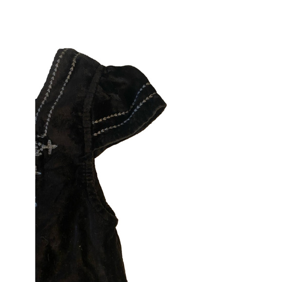 Girls Zara Dress 3-4Y Black Silver faux velvet - Picture 4 of 8